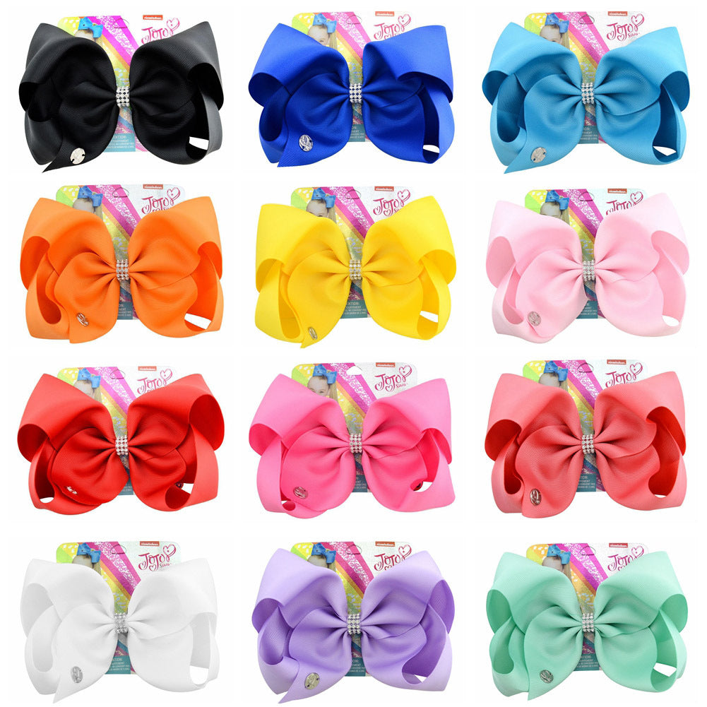 Childrens Hair Accessories Jojo Bow And Curled Flower Hairpin Baby Hairpin