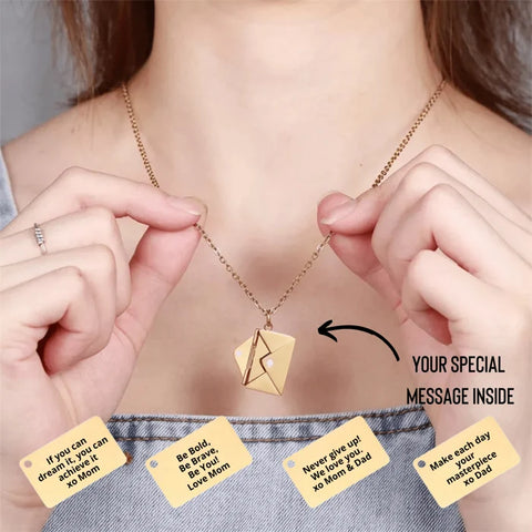 Custom Envelope Locket Necklace | Capsul Jewelry