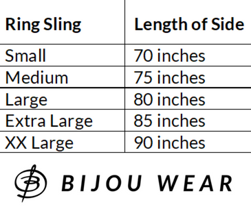 How To Choose A Size When Buying Ring Slings For Babywearing By Bijou Bijou Wear