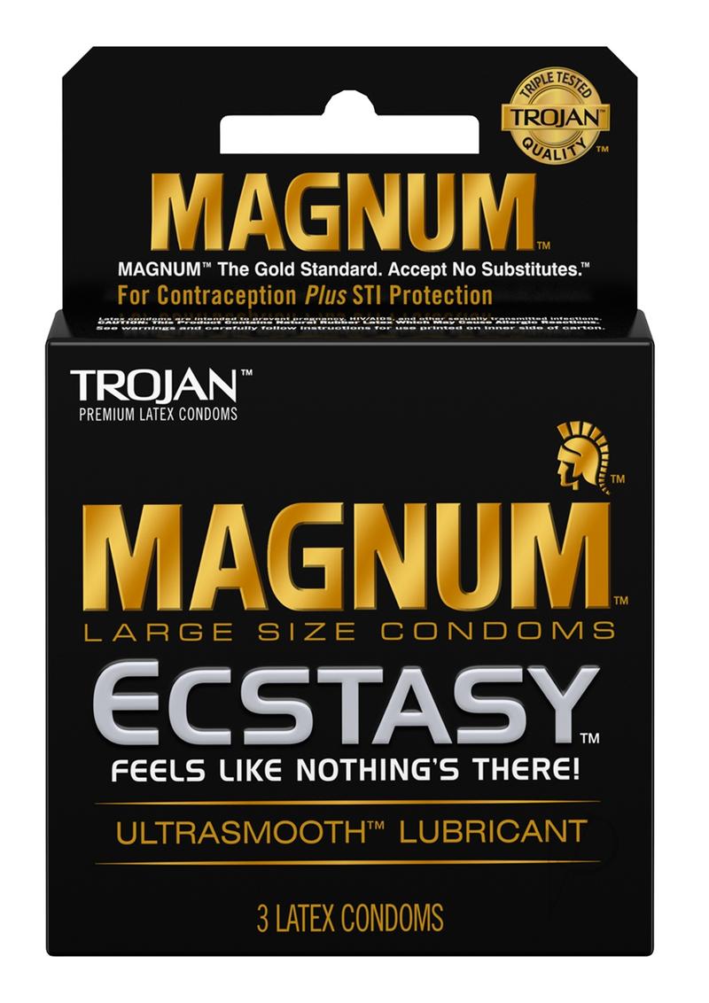 Trojan Magnum Ecstasy Ultra Smooth Lubricated Latex Condoms