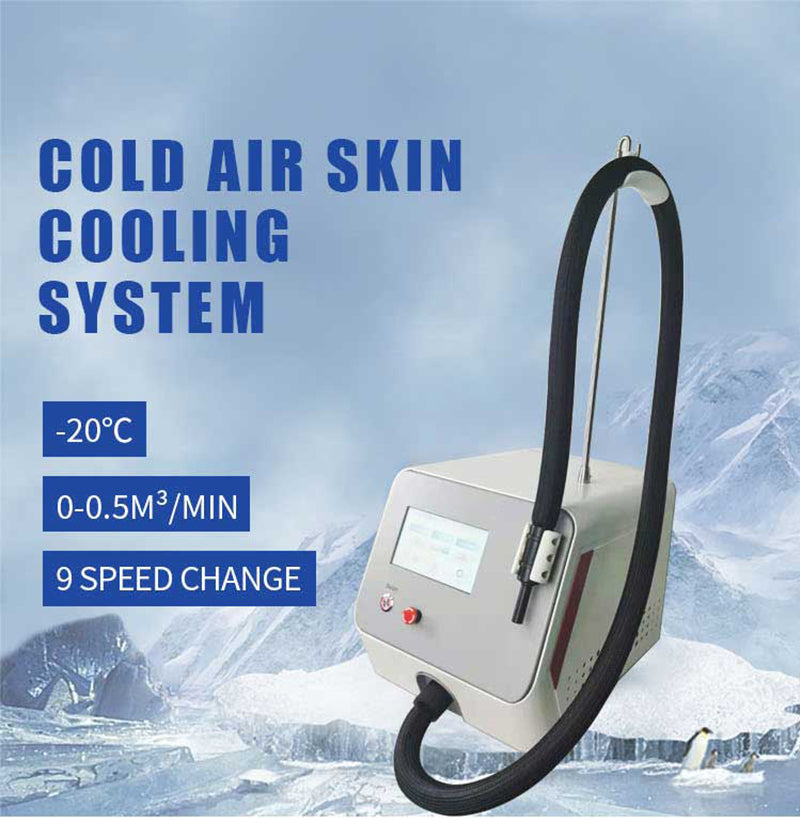 Portable air cooling system zimmer cryo 6 chiller air cooling therapy  machine -20C for laser treatment skin cooling machine