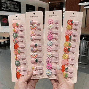 סט 30 סיכות שיער איכותיות צבעוניות לילדות