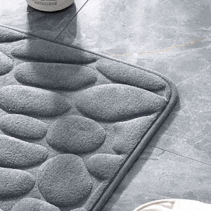 שטיח אמבט מונע החלקה מעוצב בסגנון אבן