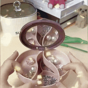 קופסת אחסון תכשיטים מסתובבת 4 קומות