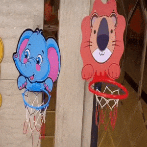משחק כדורסל נתלה לילדים בצורת חיות