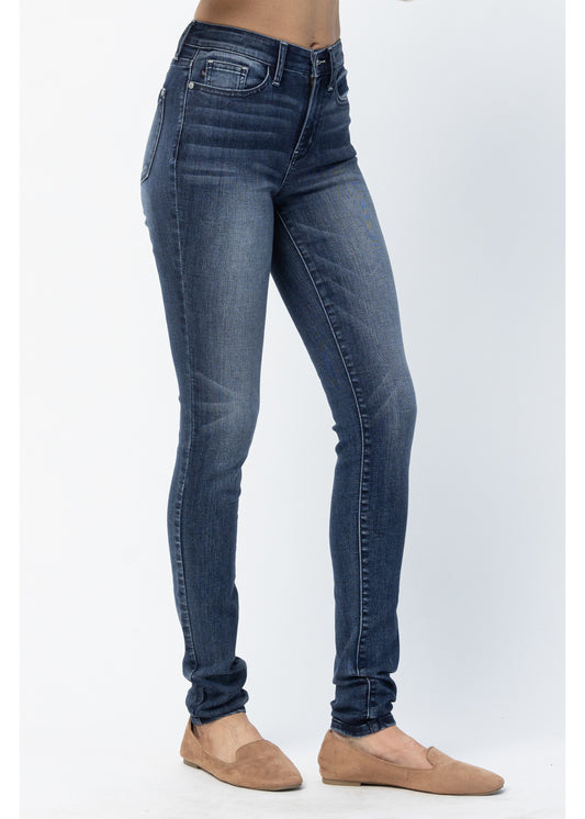 JUDY BLUE - HIGH RISE TUMMY CONTROL SKINNY JEAN – Little Town Boutique