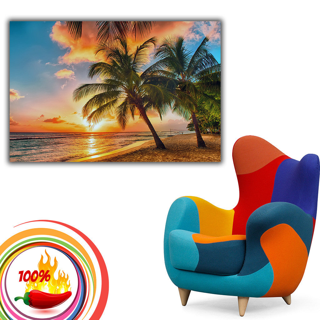 Tropical Sunset Beach Landscape Poster – My Hot Posters