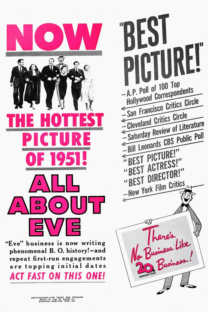 All About Eve 1950 Movie Poster My Hot Posters