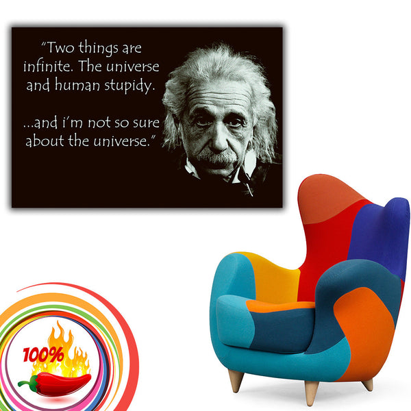 Albert Einstein Human Stupidity Quote Poster – My Hot Posters