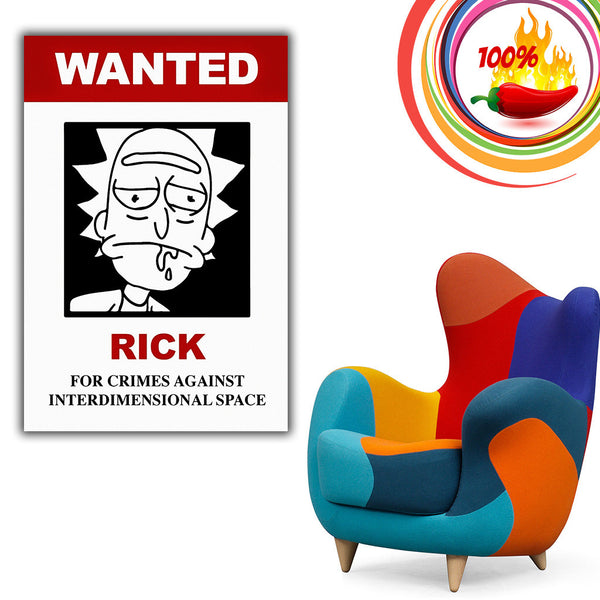 Rick And Morty Wanted Funny Humor Poster My Hot Posters 8135