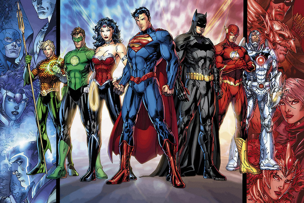 Justice League Superman Batman Green Lantern Comics Poster – My Hot Posters