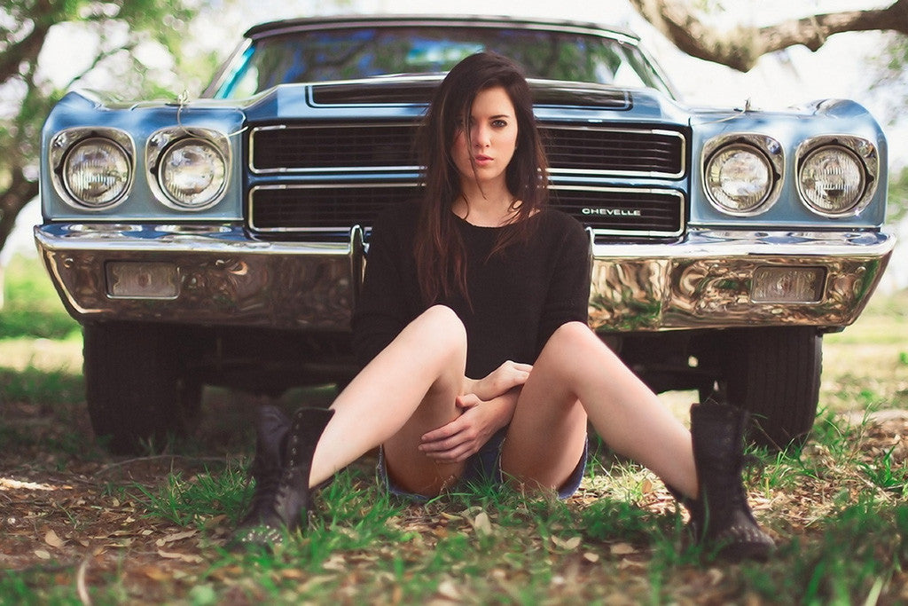 hot girls with muscle cars pictures