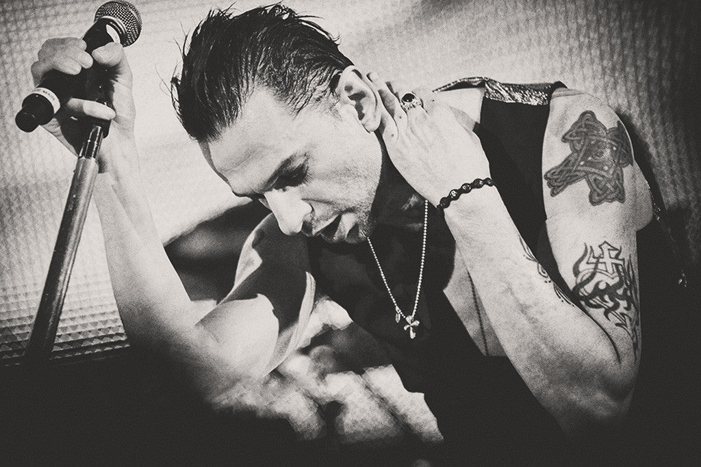 Depeche Mode Dave Gahan Black-White Poster