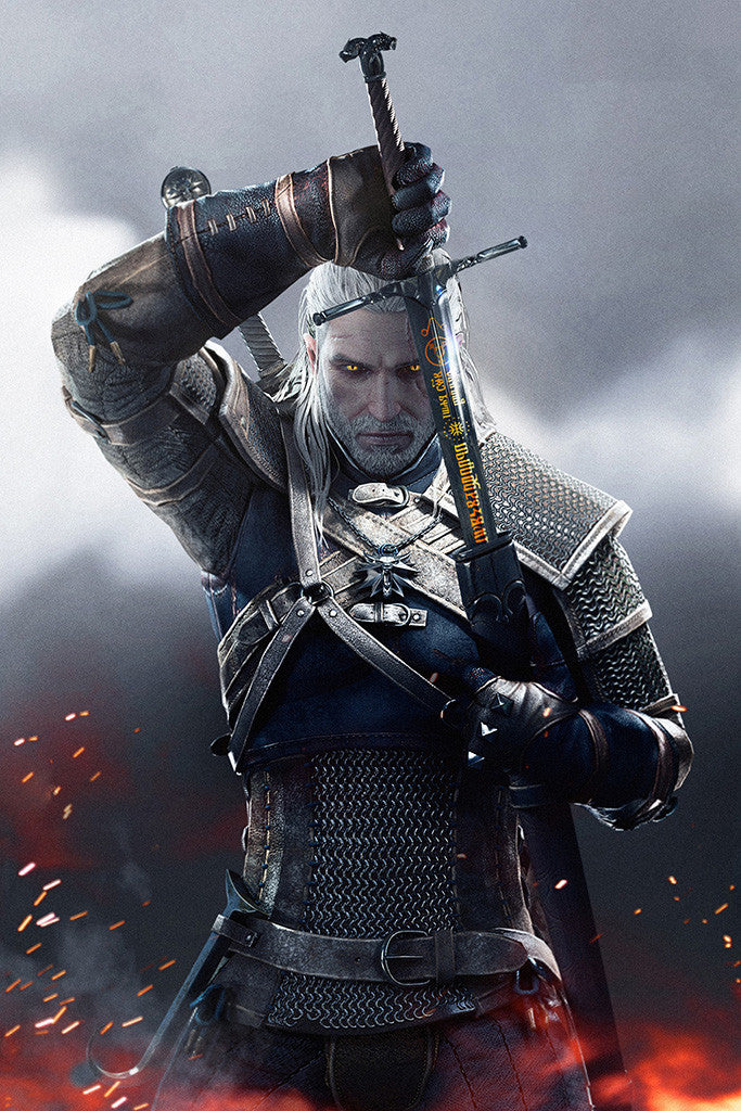The Witcher 3 Wild Hunt Geralt of Rivia Poster  My Hot 