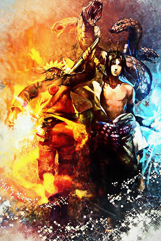 Sasuke Naruto Shippuden Snake Art Poster – My Hot Posters
