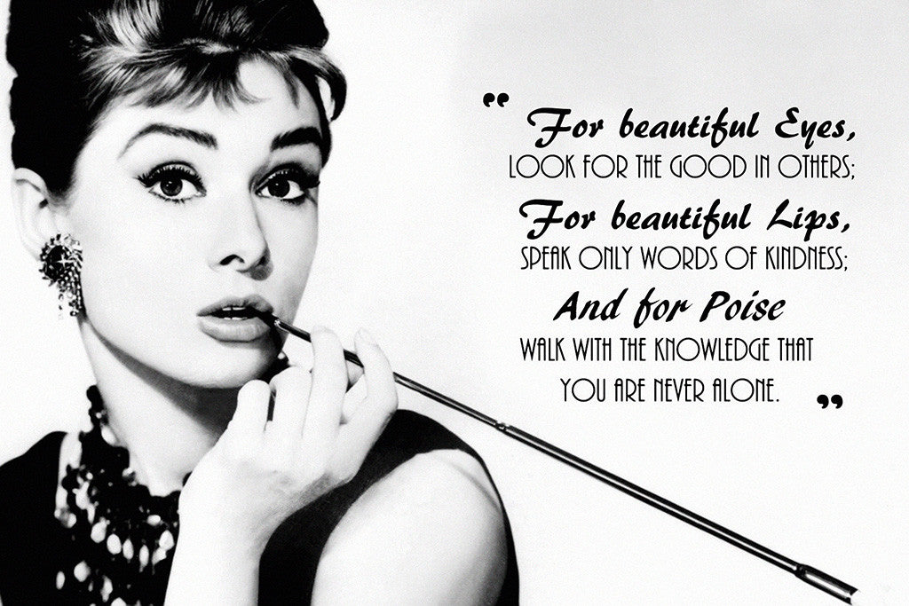 Audrey Hepburn Motivational Inspirational Quote Poster – My Hot Posters