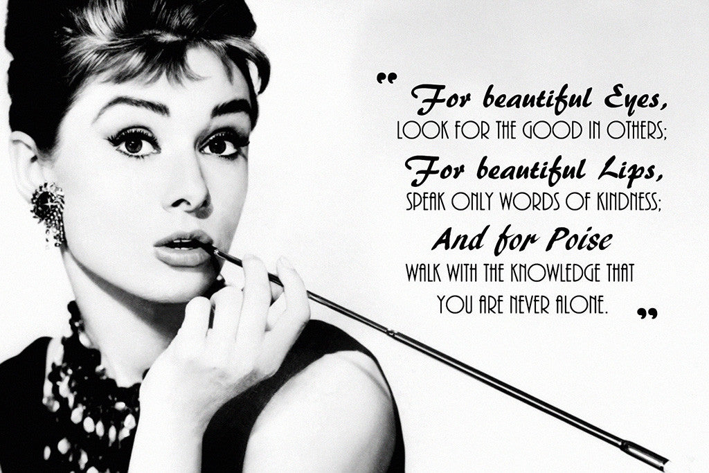 Audrey Hepburn Motivational Inspirational Quote Poster ...