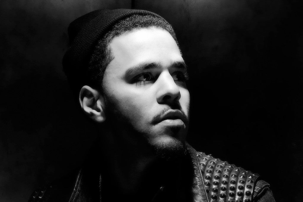 J. Cole Black and White Poster – My Hot Posters