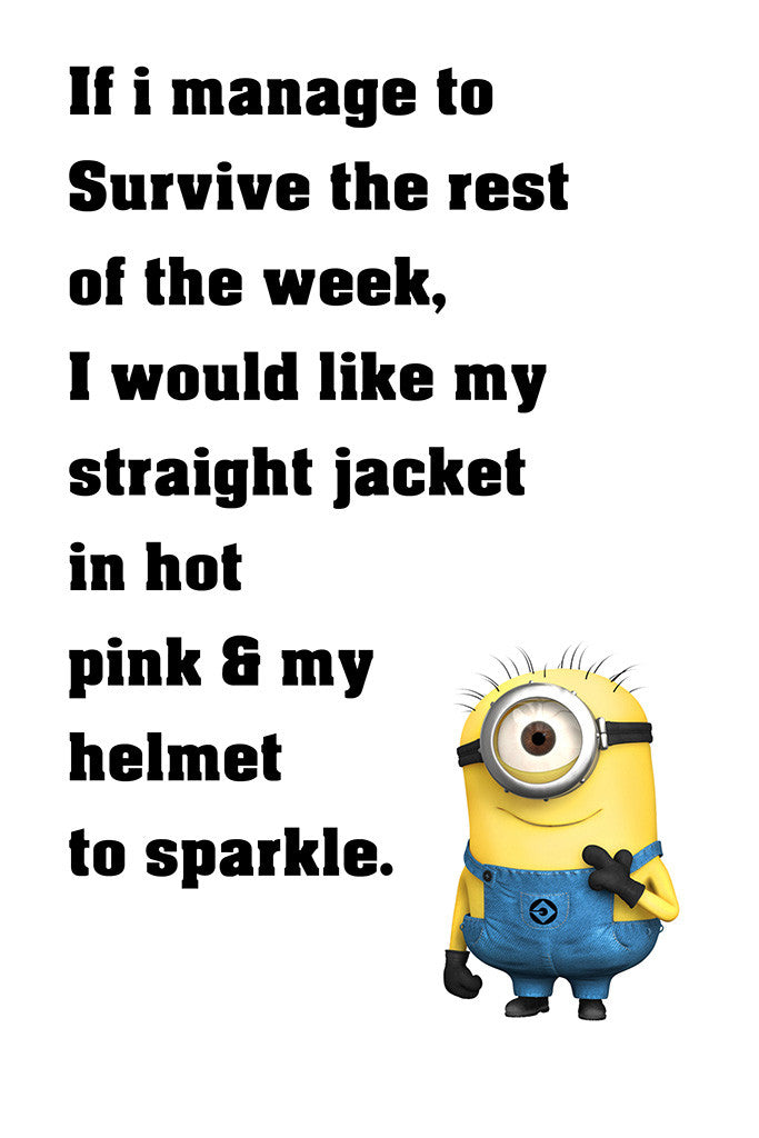 Minion Quotes Survive Funny Motivational Poster - My Hot ...