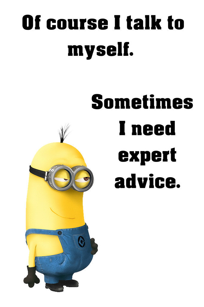 Minion Quotes Talk to Myself Funny Motivational Poster – My Hot Posters