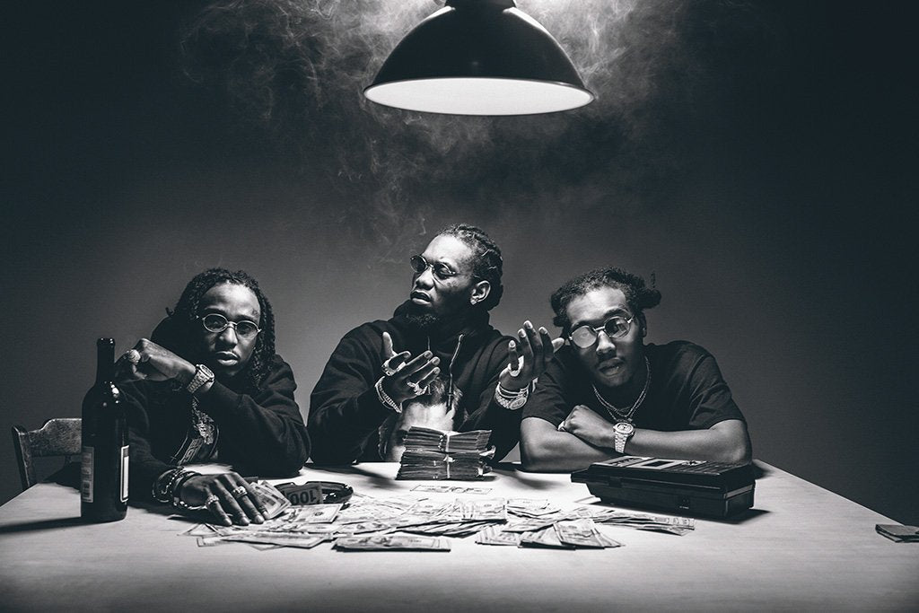 Migos Black and White Poster - My Hot Posters