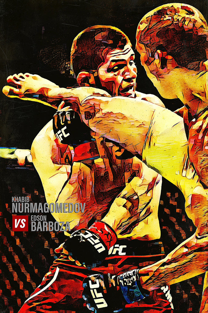 Khabib Nurmagomedov vs Edson Barboza Sport Art MMA UFC ...