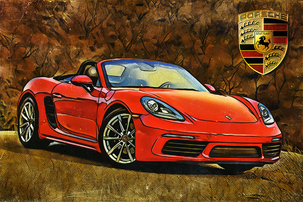 Porsche 718 Boxster Sport Car Poster – My Hot Posters