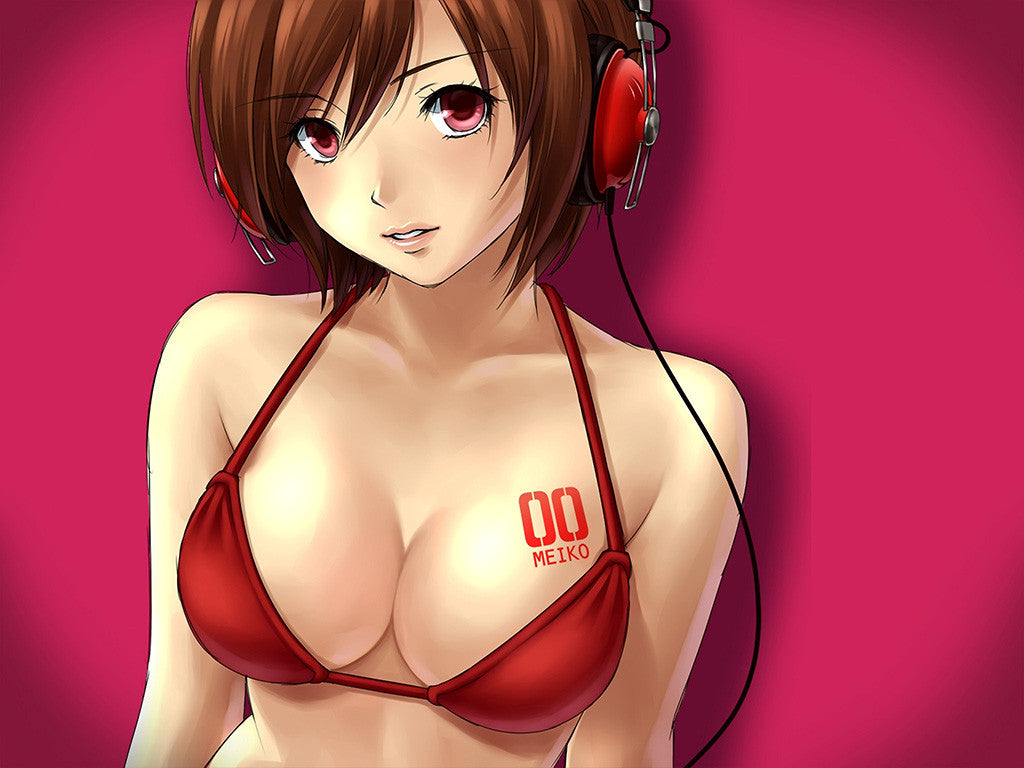 Sexy Hot Anime Girl Meiko Headphones Vocaloid Poster My Hot Posters