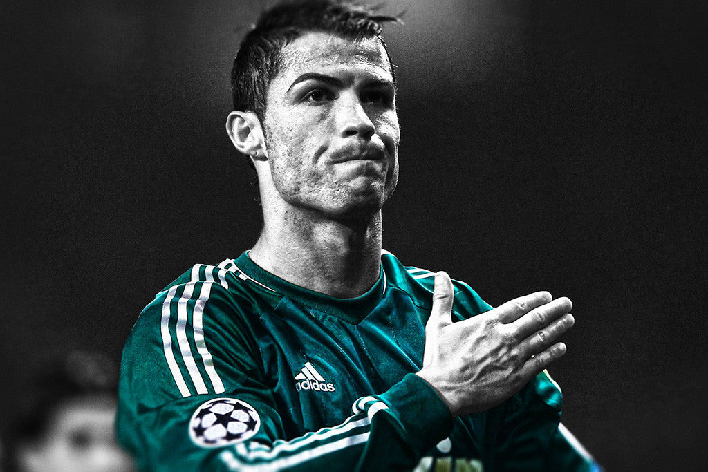 Cristiano Ronaldo Real Madrid Soccer Black and White ...