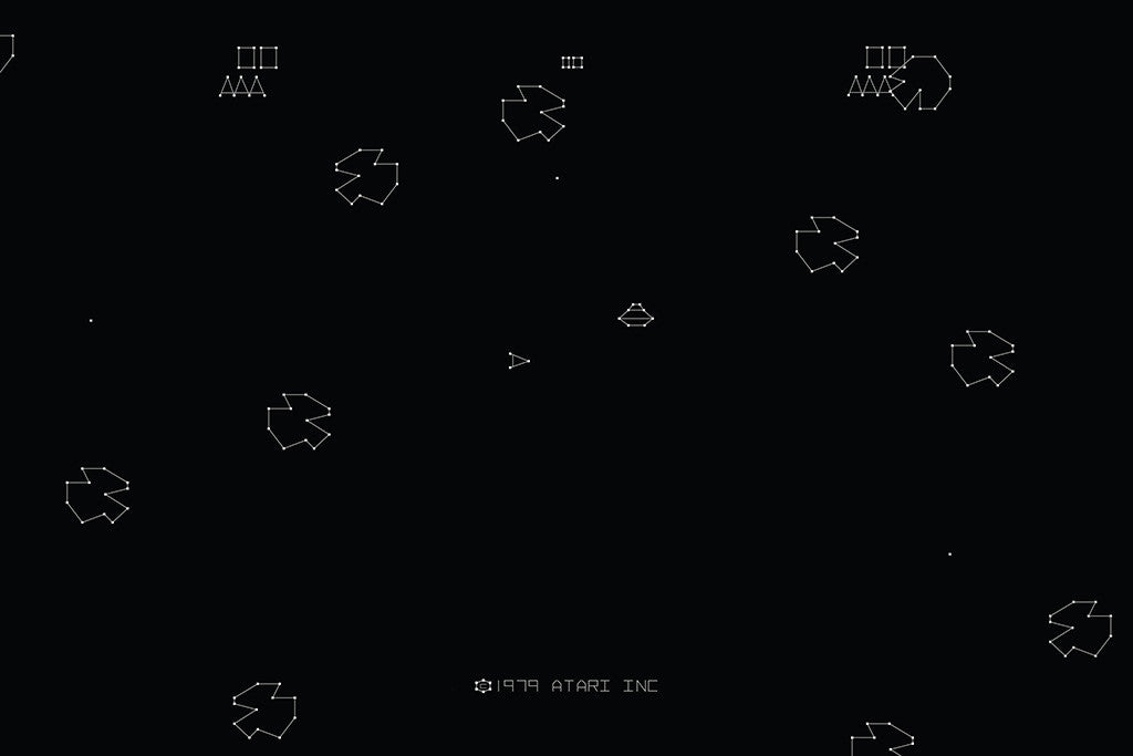 asteroids video game wallpaper