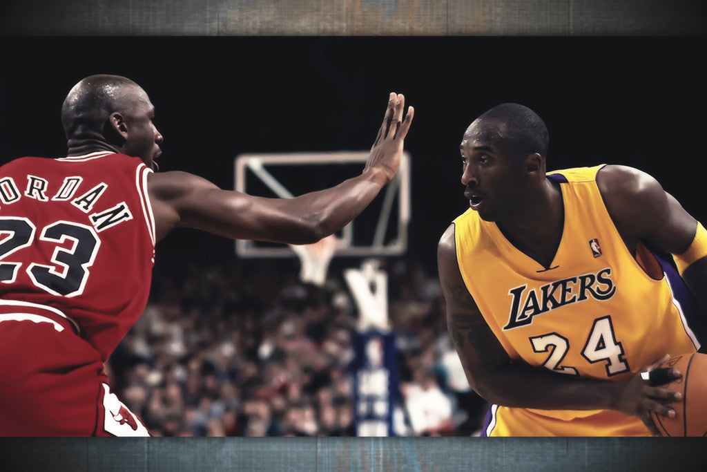 Kobe Bryant Vs Michael Jordan Basketball NBA Poster - My ...