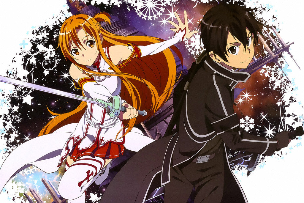 Sword Art Online Sao Kirito Asuna Poster - My Hot Posters ...