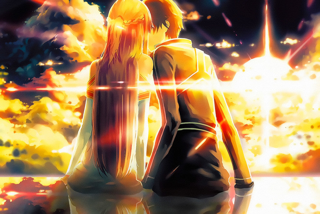 Sao Sword Art Online Kirito Asuna Anime  Poster  My Hot 