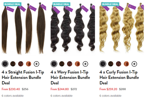 Bonded Hair Extensions Bundle Deals