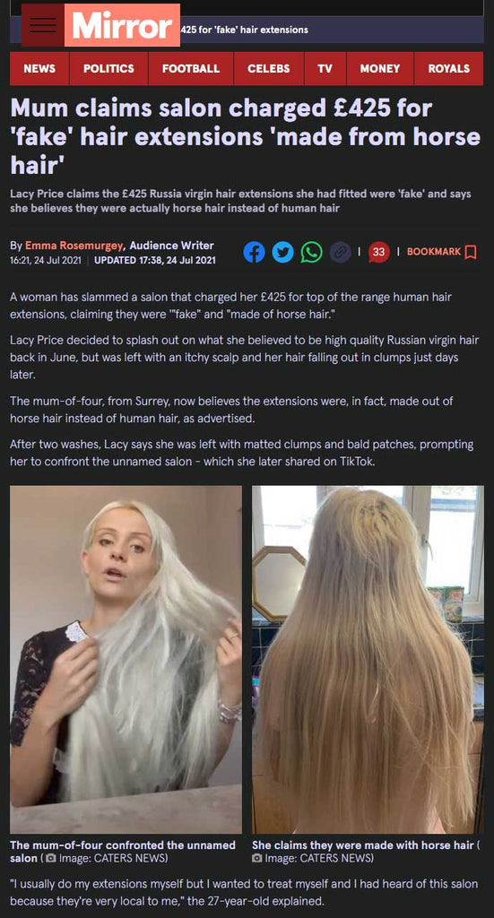 horse hair article about european hair