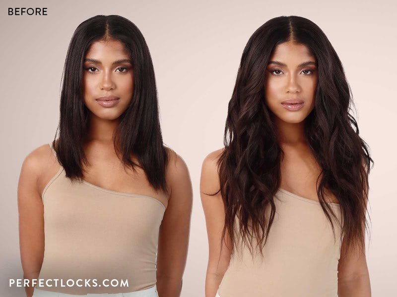 Before & After Hair Extension Transformations – Perfect Locks