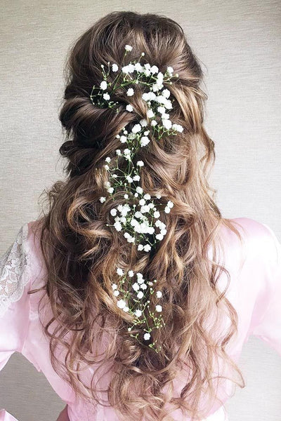 Floral wedding hairstyle