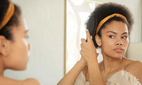 combing and detangling hair