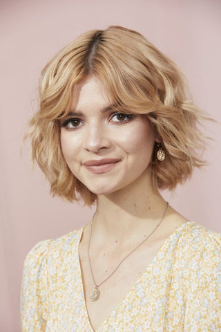 Curly Crop with Curtain Bangs