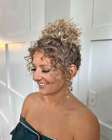 curly updo hairstyle