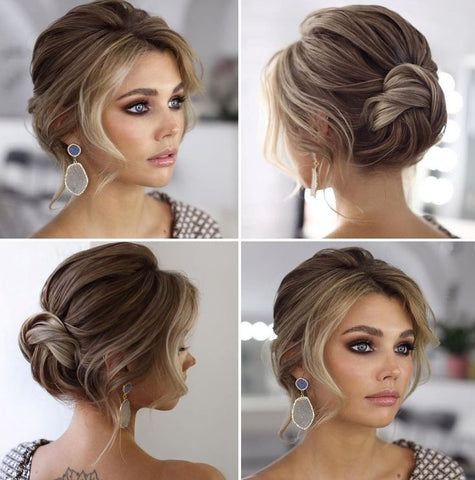 Female Elegant Wedding Hairstyle for the Wedding, Unrecognizable Rear View.  Stock Photo - Image of fashion, bride: 115085166