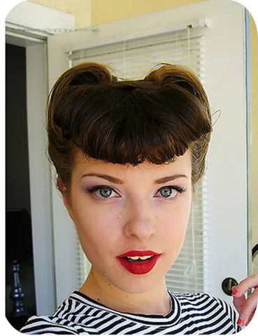 Victory Rolls with Short Bangs