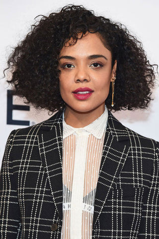 Celebrity with tight curly hair