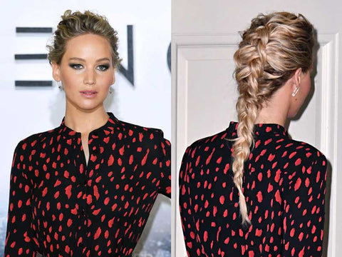 Jennifer Lawrence Fishtail Braids