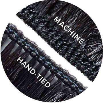 hand-tied weft comparison