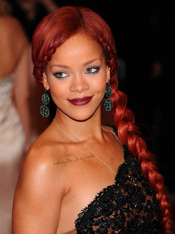 rihanna with braided hair