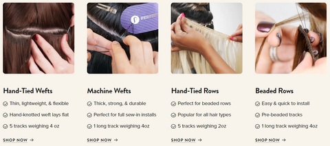 weft hair extensions