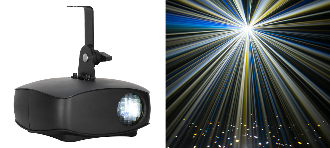 photo of the Eliminator Lighting Cosmic Burst unit and effect