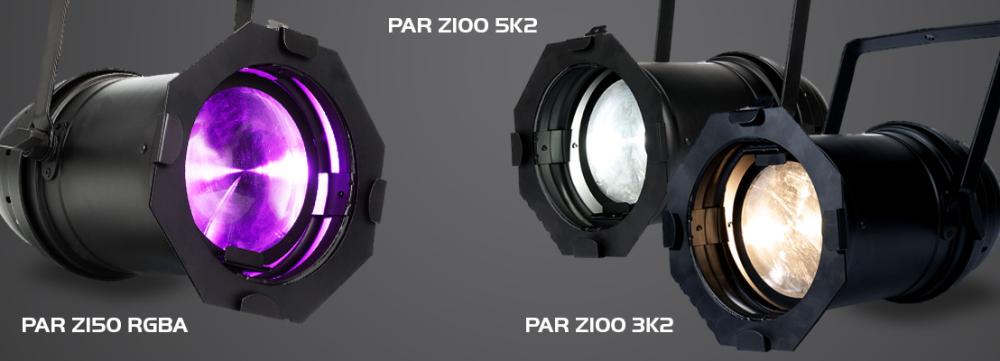 Photo of the Par Z100 3K2, Par Z100 5K2 and Par Z150 RGBA