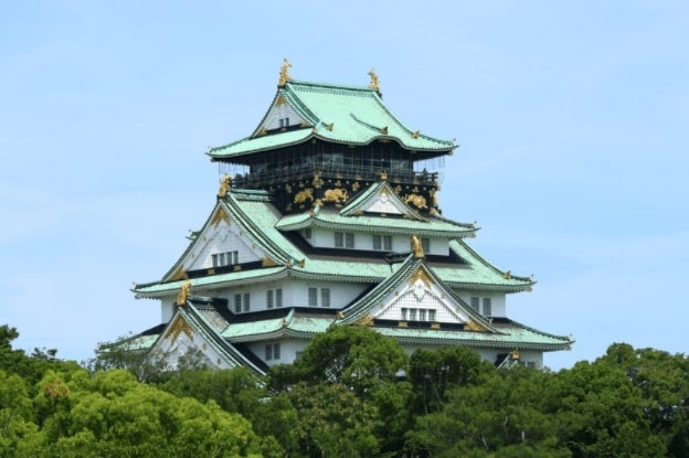 top of osaka castle